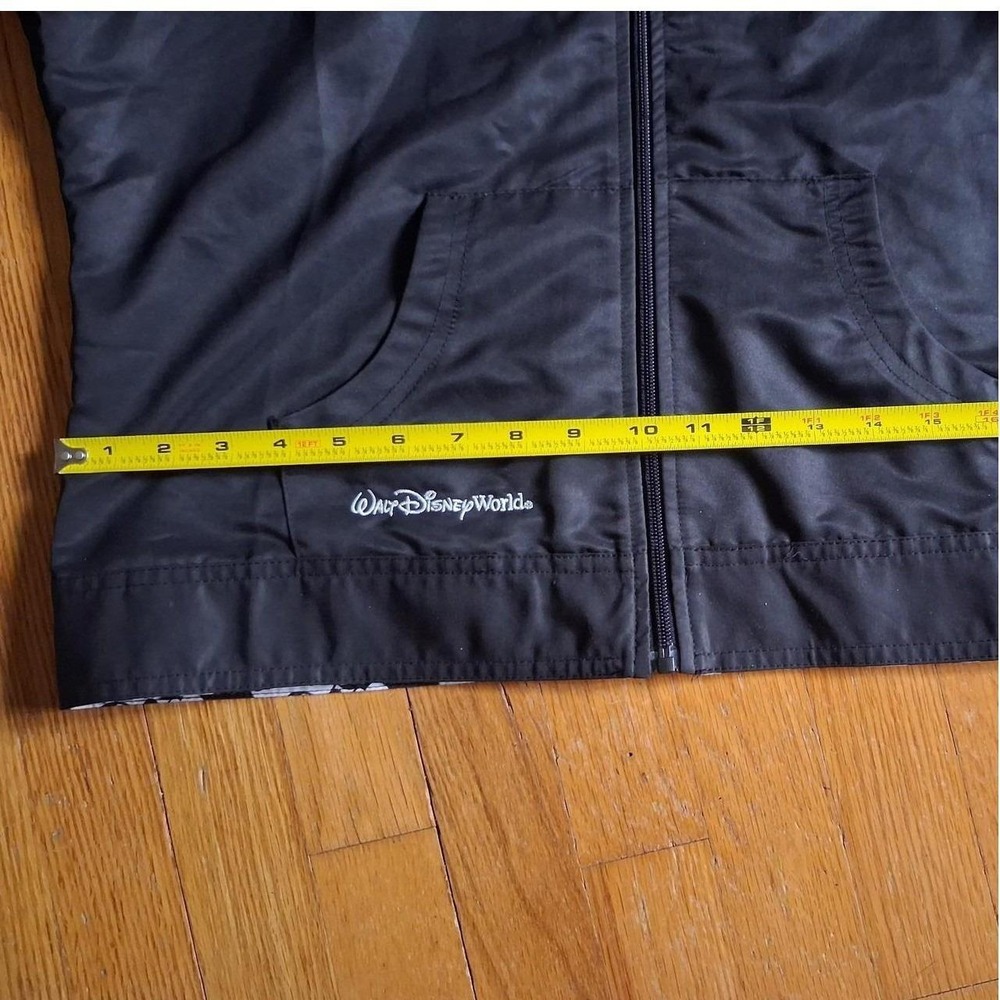 Disney Parks Jacket Mens XL Black Mickey Mouse Hooded Windbreaker Zip Up Coat - Picture 8 of 8